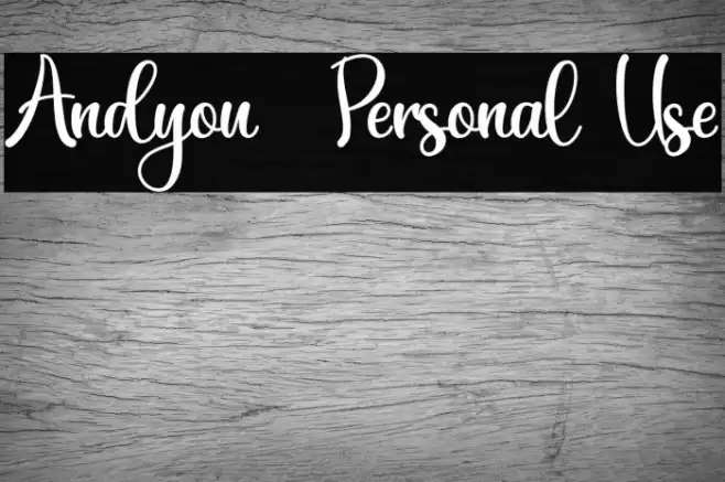 Andyou - Personal Use Font examples