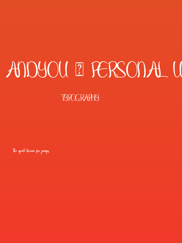 Andyou - Personal Use Poster