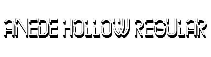 Anede Hollow Regular  Fuentes Gratis Descargar