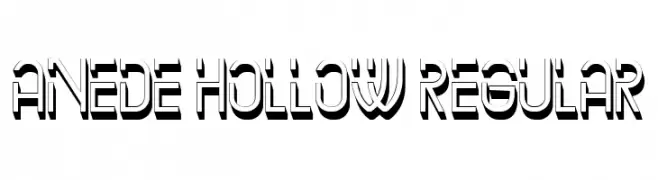 Anede Hollow Regular  नि: शुल्क फ़ॉन्ट्स डाउनलोड