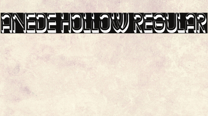 Anede Hollow Regular Example 3