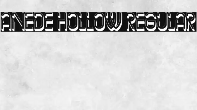 Anede Hollow Regular Font examples