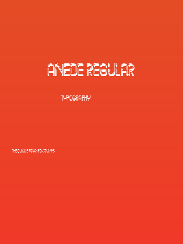 Anede Regular Poster