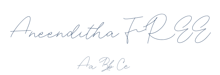 Aneenditha FREE Font Preview