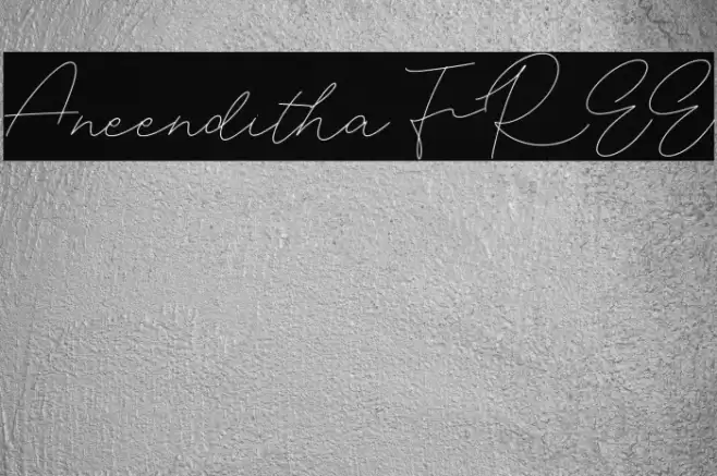 Aneenditha FREE Caratteri examples