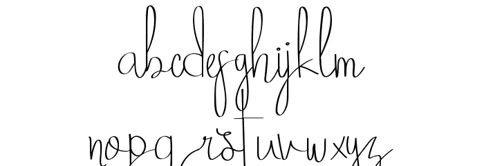 Aneetha Demo Font LOWERCASE