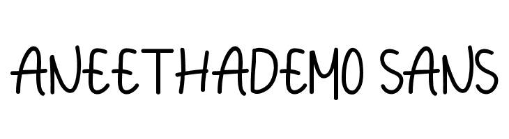 Aneethademo Sans  नि: शुल्क फ़ॉन्ट्स डाउनलोड