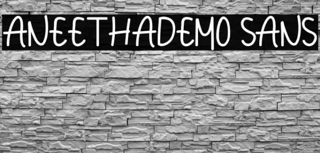Aneethademo Sans Font examples