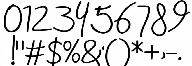 AneishaScriptBold Font OTHER CHARS