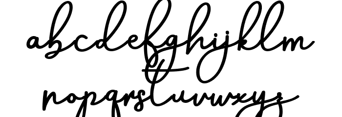 AneishaScriptBold Font LOWERCASE