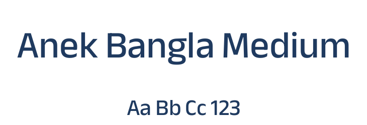 Anek Bangla Medium Font Preview
