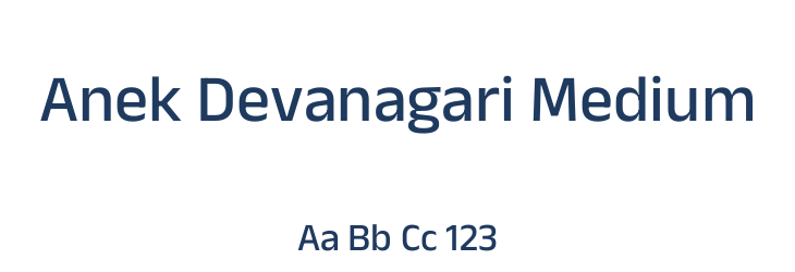 Anek Devanagari Medium Font Preview