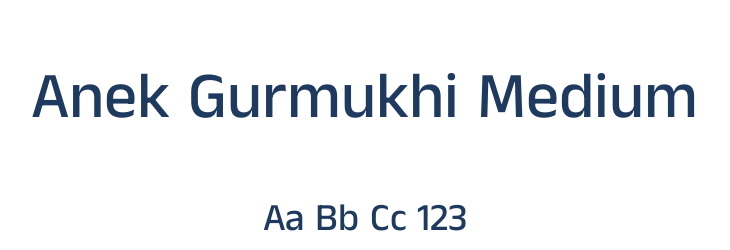 Anek Gurmukhi Medium Font Preview