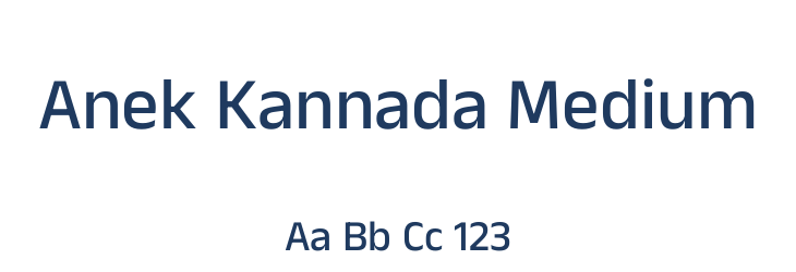 Anek Kannada Medium Font Preview
