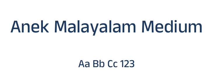 Anek Malayalam Medium Font Preview