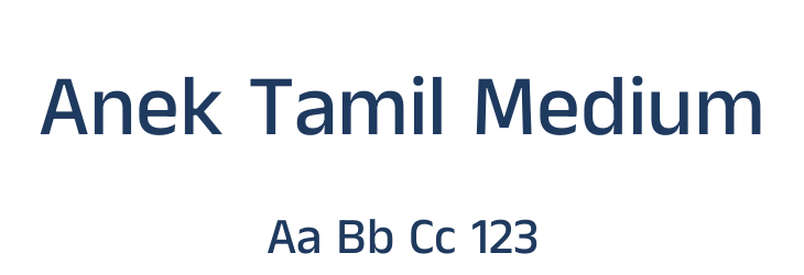 Anek Tamil Medium Font Preview