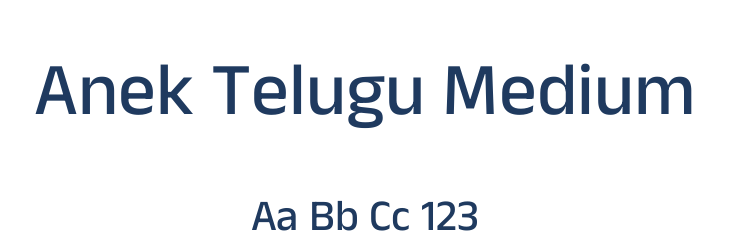 Anek Telugu Medium Font Preview