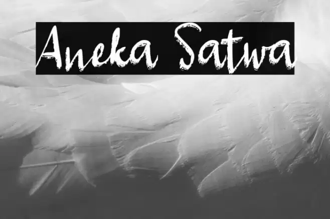 Aneka Satwa Font examples