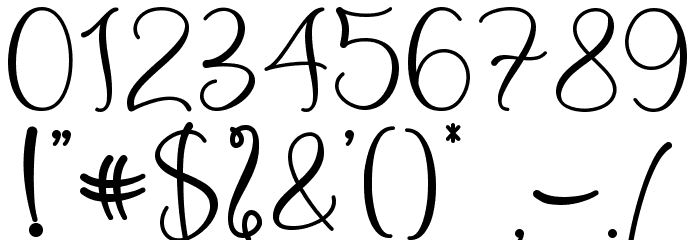 Aneliya - Personal Use Font OTHER CHARS