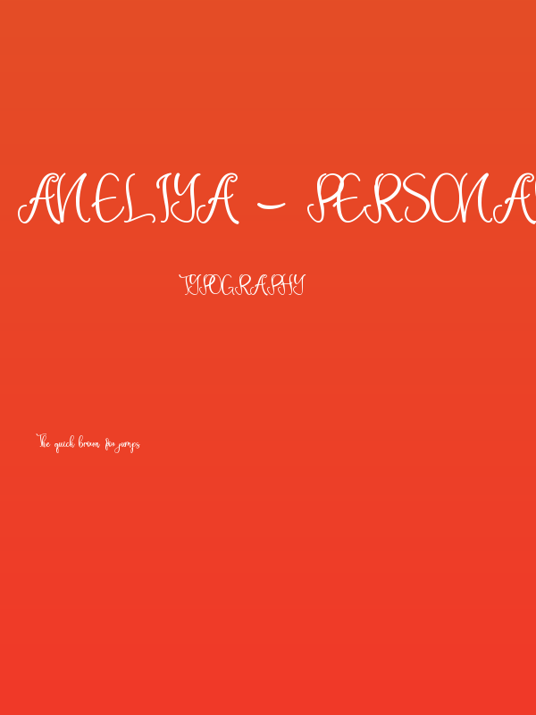 Aneliya - Personal Use Poster