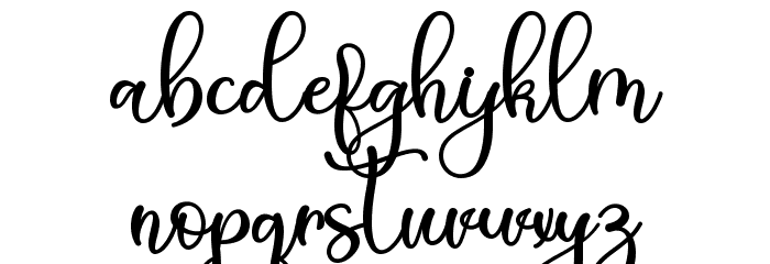 Aneliya - Personal Use Font LOWERCASE