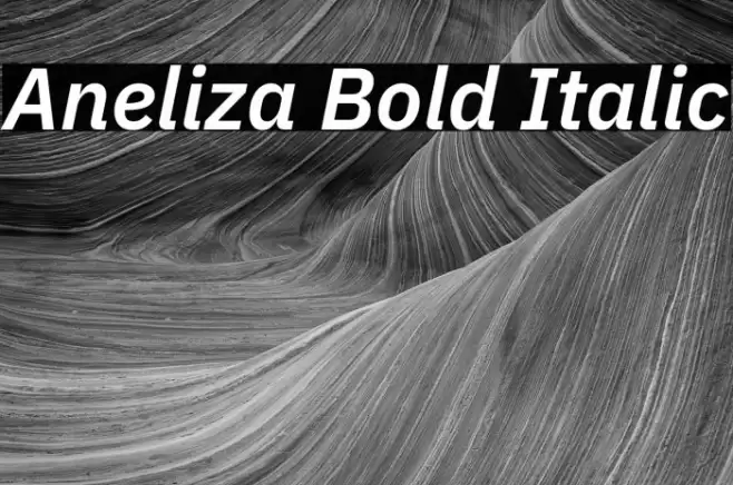 Aneliza Bold Italic Font examples