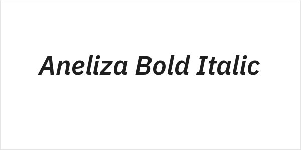 Aneliza Bold Italic Logo