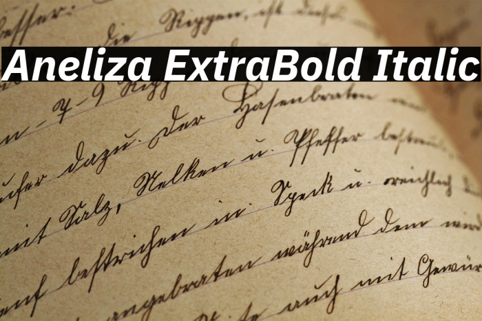 Aneliza ExtraBold Italic Example 2