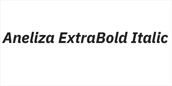 Aneliza ExtraBold Italic Logo