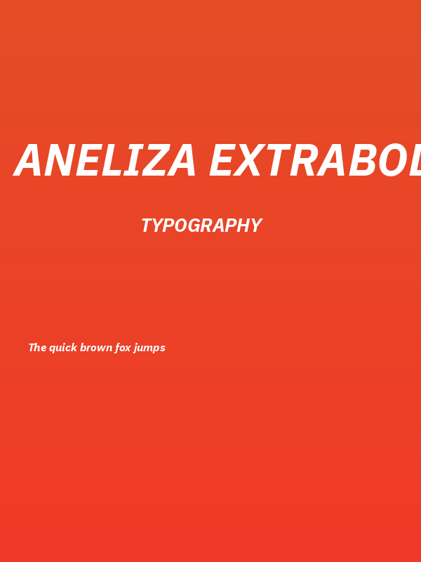 Aneliza ExtraBold Italic Poster