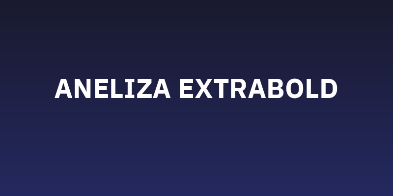 Aneliza ExtraBold Social Header