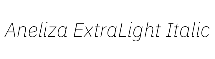 Aneliza ExtraLight Italic  Frei Schriftart Herunterladen