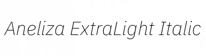 Aneliza ExtraLight Italic  Frei Schriftart Herunterladen