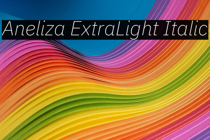 Aneliza ExtraLight Italic Example 2