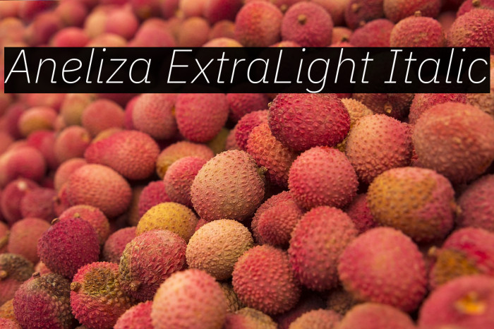 Aneliza ExtraLight Italic Example 3