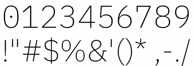 Aneliza ExtraLight Caratteri ALTRI CARATTERI