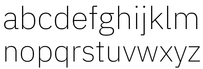 Aneliza ExtraLight Font LOWERCASE