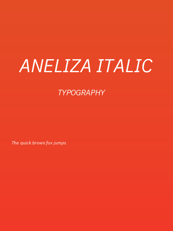 Aneliza Italic Poster
