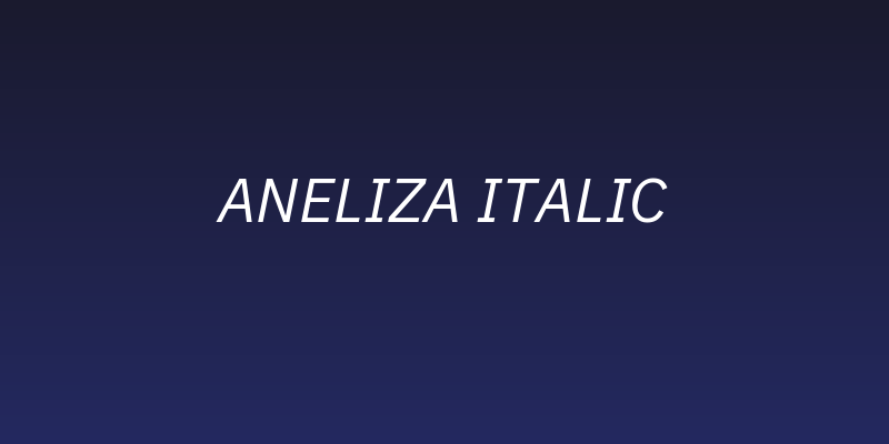 Aneliza Italic Social Header