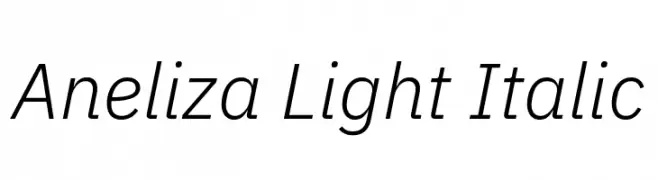 Aneliza Light Italic  Frei Schriftart Herunterladen