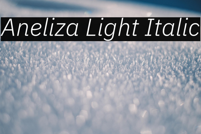 Aneliza Light Italic Example 2