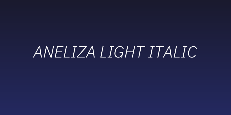 Aneliza Light Italic Social Header