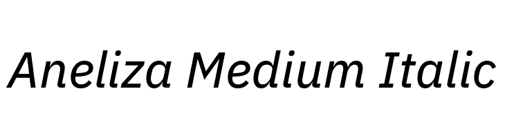 Aneliza Medium Italic  フリーフォントのダウンロード