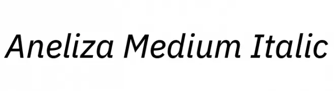 Aneliza Medium Italic  Frei Schriftart Herunterladen