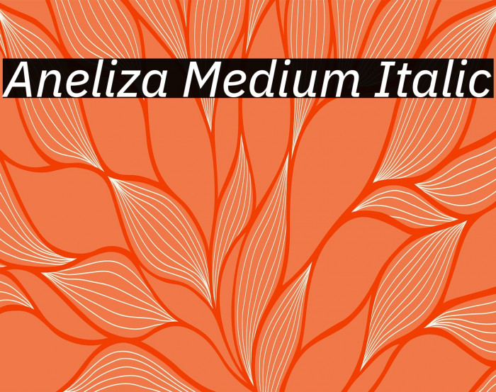 Aneliza Medium Italic Example 2