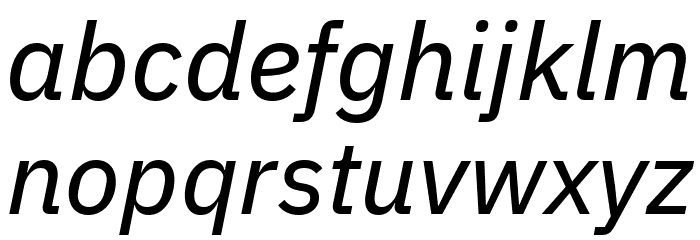 Aneliza Medium Italic Font LOWERCASE