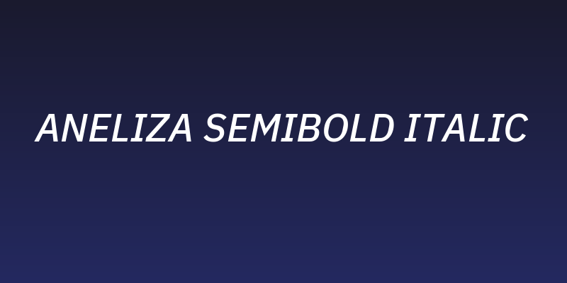 Aneliza SemiBold Italic Social Header