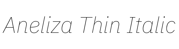 Aneliza Thin Italic  les polices de caractères gratuit tlcharger