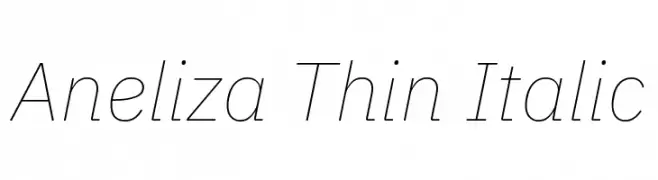 Aneliza Thin Italic  Frei Schriftart Herunterladen