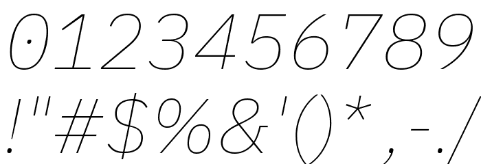 Aneliza Thin Italic Schriftart Anderer Schreiben